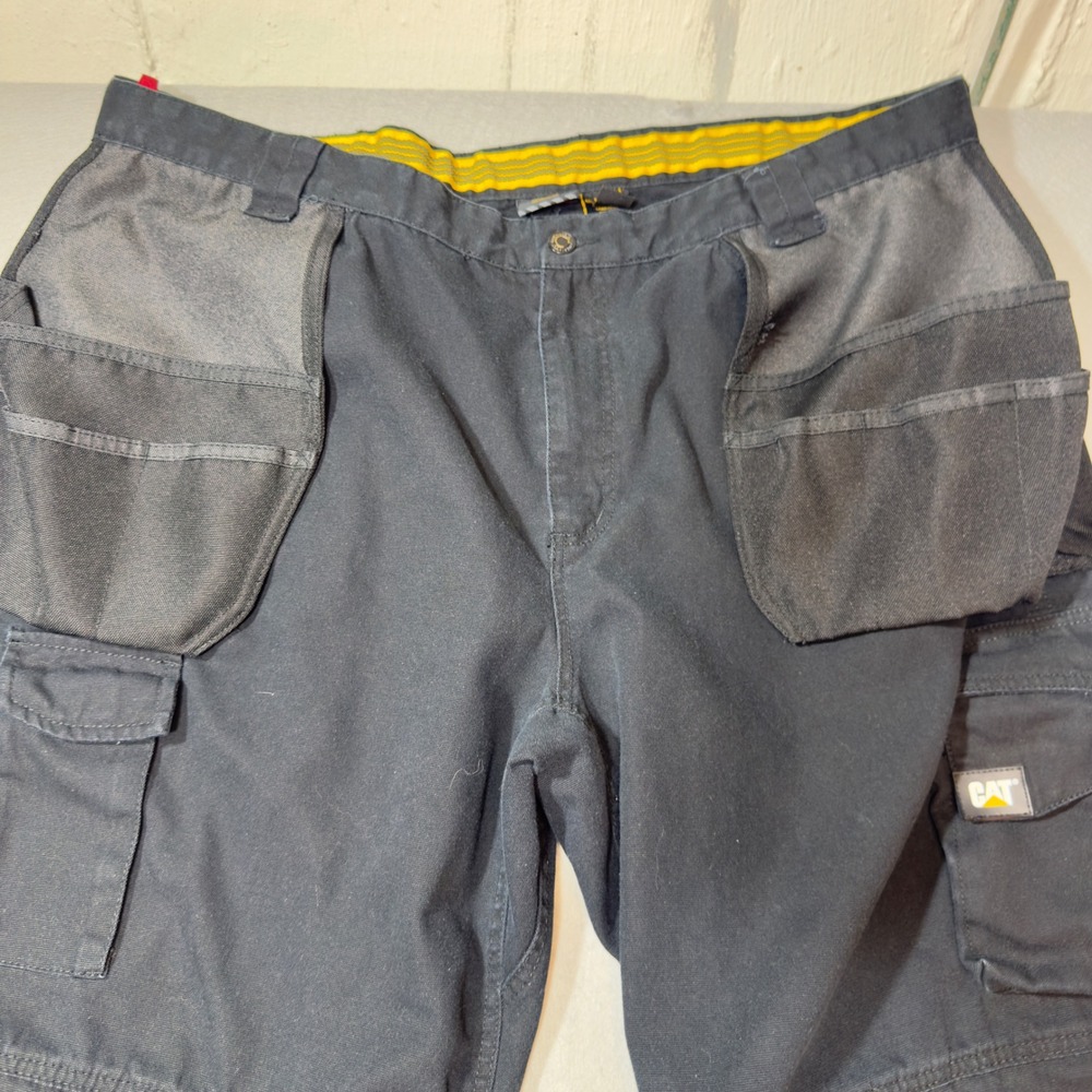 Caterpillar C172 Trademark Trousers Mens Black Work Cargo Pants CORDURA Knee Pad